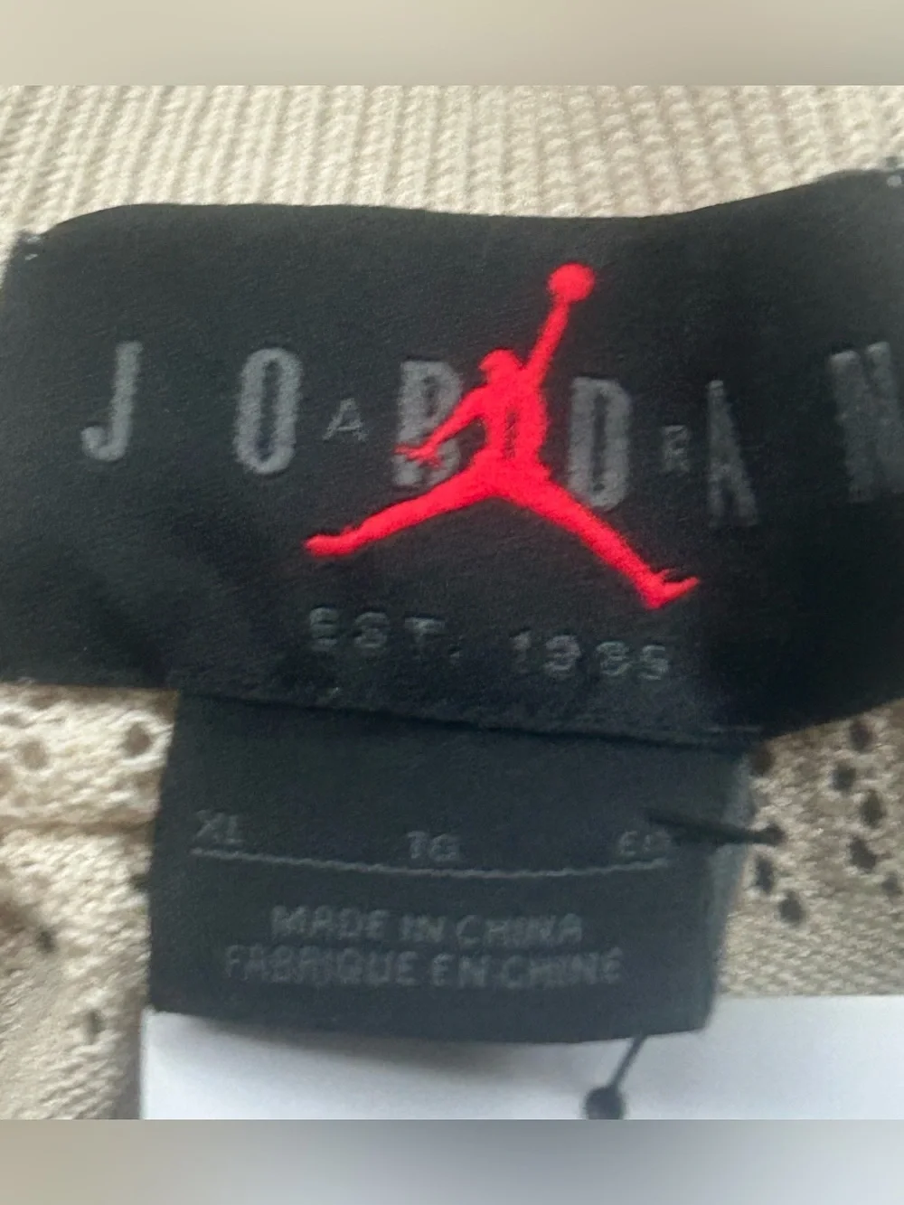 Nike Air Jordan Knit Jersey Brown Sail Linen Mens XL Jacquard V-Neck HQ0766-203